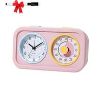 Visual Timer-Silent Timer with Night Light, Time Management Countdown Tool, 60 Minute Dual Screen Timers with Alarm for Calming Corner,Kitchen,Bedroom,Trainings Teeth Brushing or Study routines