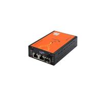 Visualized AI Smart Managed 30W PoE Fiber Media Converter, 10/100/1000Mbps, 2×PoE RJ45 1×SFP, pantalla LED, DIP VLAN, control de aplicación/web, alarma DDM, para carretera, tránsito ferroviario y