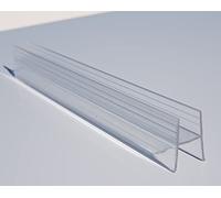 VisuAllglass - Junta para cortina de cristal, Repuesto universal transparente de 2 m Para cristales de 6-8-10 mm Válido perfil de ducha - mampara corredera y plegable (Junta H mayúscula 10 mm)