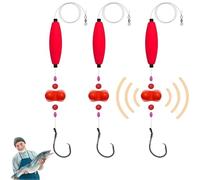 Visulong Catfish Fishing Set, 2025 New Catfish Rig Making Kit with Circle Hooks, Rattler Fishing Equipment, and Peg Floats, Complete Catfish Tackle for Big Game Fishing (rojo, 8/0)