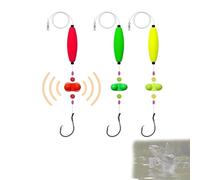 Visulong Catfish Fishing Set, 2025 New Takedown Rigs Cat-Fish Rig Making Kit with Circle Hooks, Double Rattle Beads, Peg Float, for Bank&Bottom Fishing (3pcs,6/0)