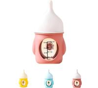Visulong Leak-Proof Squeezable Kitten Bottle, Puppy Bottles For Nursing Puppy Milk, Reusable Anti-Choking Silicone Pet Puppy Milk Bottle Nursing Kit (Pink,20ML)