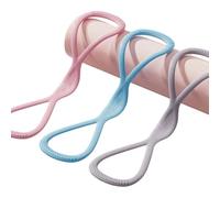 Visulong Resistance Bands, Figure 8 Exercise Bands, Durable Rubber Yoga Pulling Rope，Non-Slip Handles, Home Gym (P(15lb)+B(25lb)+G(35lb))