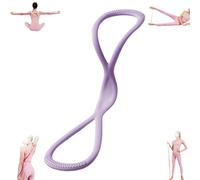 Visulong Resistance Bands, Figure 8 Exercise Bands for Women Men, Raised Dot Handle for Comfort and Non-Slip for Chest Expansion, Hip and Leg Training, Shoulder and Back Opening (Purple-25lb)