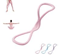 Visulong Resistance Bands,Figure 8 Exercise Bands for Women Men,Strong Pulling Force Exercise Band for Glutes,Back,Fullbody Yoga Pulling Rope (Pink,15lbs)