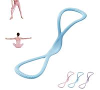 Visulong Resistance Bands,Figure 8 Exercise Bands for Women Men,Strong Pulling Force Exercise Band for Glutes,Back,Fullbody Yoga Pulling Rope (Blue,15lbs)