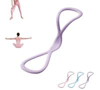 Visulong Resistance Bands,Figure 8 Exercise Bands for Women Men,Strong Pulling Force Exercise Band for Glutes,Back,Fullbody Yoga Pulling Rope (Purple,15lbs)