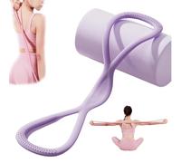Visulong Resistance Bands, Figure 8 Exercise Bands with Handles for Women Men, for Working out, Arm, Chest Expander Strap, Back Pulling Rope (Purple 25 Pounds)