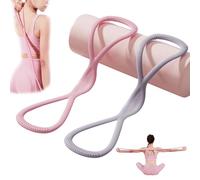 Visulong Resistance Bands, Figure 8 Exercise Bands with Handles for Women Men, for Working out, Arm, Chest Expander Strap, Back Pulling Rope (Pink 25 + Grey 35)
