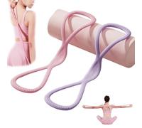 Visulong Resistance Bands, Figure 8 Exercise Bands with Handles for Women Men, for Working out, Arm, Chest Expander Strap, Back Pulling Rope (Pink 25 + Purple 25)