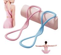 Visulong Resistance Bands, Figure 8 Exercise Bands with Handles for Women Men, for Working out, Arm, Chest Expander Strap, Back Pulling Rope (Pink15 +Blue 25)
