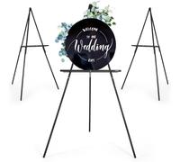 Viswin 3 PCS 63 """" Pantalla de caballete de trpode de madera para pster de cartel de boda A-Frame Artist Floor con bandeja para pintar Cabilero ple