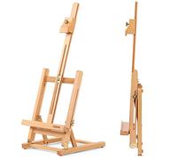 VISWIN 64cmH Caballete Básico de Sobremesa con Marco en H, Caballete de Sobremesa de Madera de Haya Ajustable y Resistente, Caballete Portátil de Sobremesa para Pintar y Exponer para Adultos, Artistas