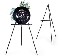 VISWIN Caballete de madera mejorado de 63 pulgadas para letrero trνpode caballete para letrero de boda soporte tablero de bienvenida pσster image