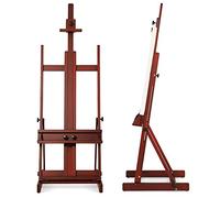 VISWIN Caballete Grande con Marco en H de 134 a 231 cm de Alto, Caballete de Estudio de Artista de Madera de Haya Premium con Bandeja Más Ancha para Crear y Mostrar Obras de Arte Más Grandes