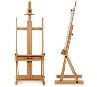 VISWIN Caballete Pintura en H Grande, Caballete Pintar Profesional Ajustable de Madera de Haya con Bandeja 135-231cm, Caballete Estable de Estudio para Adultos, Artistas, Pintor, Estudiantes