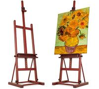 VISWIN Caballete Pintura en H Mediano Grande, Caballete Pintar Profesional Ajustable de Madera de Haya con Bandeja 170-241cm, Caballete Estable de Estudio para Adultos, Artistas, Pintor, Estudiantes