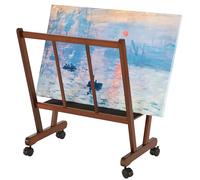 VISWIN Estante grande de almacenamiento con ruedas, estante de secado y exhibición de madera para lienzos, impresiones y pósteres, organizador de arte para espectáculos, estudios y galerías