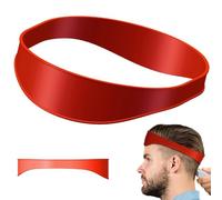 Visxcnu 1 Piezas Plantilla De Corte De Cabello Roja, Banda De Silicona Para Perfilado De Barba, Guía Para Cuello Y Mandíbula, Corte DIY