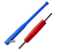 Visxcnu 1 Set Herramienta Válvula, Llave Doble Cara y Extractor Azul, Herramienta Reparación Neumáticos para Coche Moto Bici, Desmontaje Fácil