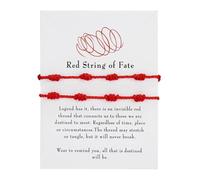 Visxcnu 2 pares cotigo, Suerte y Protección, Pulsera Roja de 7 Nudos con Amuleto en Acero,Pulsera Mal de Ojo para Parejas y Amistad, Bisutería Ajustable para Mujer y Hombre