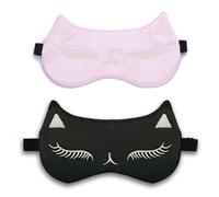 Visxcnu 2pcs Antifaz para Dormir Mujer y Hombre, 100% Anti-Luz Máscara de Dormir Sin Presión Ocular - Diseño Ergonomico 3D Las Pestañas y Los Movimientos Oculares, Ultrasuave & Cómodo Sleep Mask