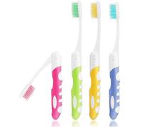 Visxcnu 4 Cepillo Shiny Clean Medium Robin Hood de dientes de viaje plegables cepillo de dientes portátil suave cepillo dientes plegable de viaje cepillos de dientes para viajes camping senderismo