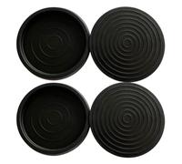 Visxcnu 4pcs Fundas para Patas de Silla,6.4cm Protectores de Suelo de Silicona Negra pequeña con Fieltro Envuelto, Tapas de Goma, Almohadillas Protectoras para pies de Muebles