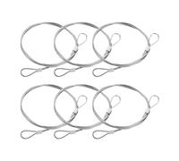 Visxcnu 6pcs 30 cm x 2 mmcables de acero inoxidable de bucles, bloqueo de seguridad resistente, cable de seguridad para viajes al aire libre, cuerda de alambre de seguridad para iluminación