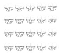 Visxcnu Stencils para Extensiones de Cabello,20 piezas Protección Pelo Stencils para Extensión Pelo,Plantilla Espaciador para Extensiones de Cabello,con Escala,para Unir Extensiones Queratina