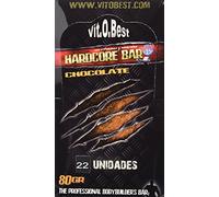 Vit-O-Best Hardcore - Barras Nutritivas Energéticas - Sabor Chocolate - 80 gr (pack con 22 barritas)