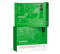 Vit2go ENERGY 10 Sobres - Bebida Energética Natural en Polvo con 124mg Cafeína, Guaraná & Ginseng | Sin Azúcar | Vitaminas B, Magnesio, Zinc | Vegano | Sin Bajón