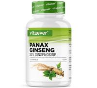 vit4ever Cápsulas de Panax Ginseng 120 Cápsulas - 1800 mg por Dosis Diaria | Ginseng Rojo Coreano, Extracto 20:1, 20 % Ginsenósidos, Vegano, Alta Dosis