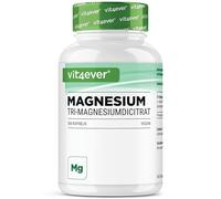 vit4ever Citrato de Magnesio - 365 Cápsulas - 2250 mg, de los cuales 360 mg de Magnesio elemental por Porción diaria - 100% Tri-Magnesium Dicitrato sin Aditivos - Alta Dosificación - Vegano