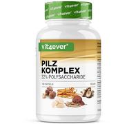 vit4ever Complejo de Hongos - 5 Hongos Vitales - 180 Cápsulas - Vegano | 32% (480 mg) de Polisacáridos - 1500 mg de Extractos de Hongos - Hericium, Reishi, Cordyceps, Shiitake y Agaricus Blazei