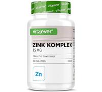 vit4ever Complejo de Zinc 15 mg - 400 Comprimidos - 3 Formas de Zinc | Bisglicinato de Zinc, Gluconato de Zinc y Citrato de Zinc - Alta dosis - Sin Aditivos - Vegano