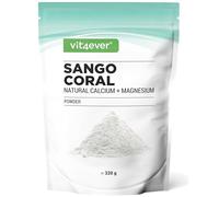 vit4ever Coral Marino Sango - 320 g de Polvo - Fuente natural de Calcio (20%) y Magnesio (10%) en la Proporción natural del Cuerpo de 2:1 - Sin Aditivos
