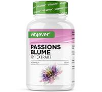 vit4ever Extracto de Pasiflora - 365 Cápsulas - 1100 mg por Dosis Diaria | Extracto 10:1 equivalente a 11000 mg de Pasiflora - Alta dosis - Sin aditivos innecesarios - Vegano