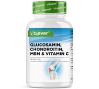 vit4ever Glucosamina Condroitina MSM - 300 Comprimidos - Fórmula 4 en 1 | 1000 mg de Glucosamina - MSM con 99,9% de Pureza - Vitamina C de Acerola