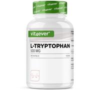 vit4ever L-Triptófano - 365 Cápsulas - 500 mg por Cápsula - Alta dosis | Para 12 Meses - De Fermentación Vegetal - Sin aditivos innecesarios - Vegano