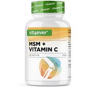 vit4ever MSM 2000 mg - 365 Comprimidos - Con Vitamina C Natural de Acerola - Sin Aditivos - Suministro para 6 Meses - Alta Dosificación - Vegano