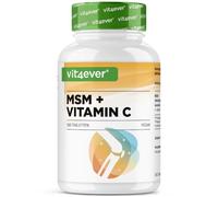 vit4ever MSM 2000 mg + Vitamina C - 365 Comprimidos - Alta dosis - Vegano | 99,9% MSM Puro - Vitamina C de Acerola - Para 6 Meses
