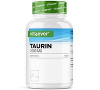 vit4ever Taurina - 365 Cápsulas - 2000 mg por Dosis Diaria (2 Cápsulas) | Dosis extra alta - Más del 99% de Pureza - Sin aditivos innecesarios - Vegano