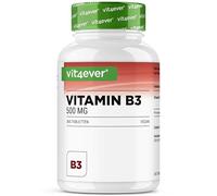 vit4ever Vitamina B3 (Niacina) - 500 mg - 365 Comprimidos - Nicotinamida de Alta Dosificación - Sin Flush - Sin Aditivos no deseados - Vegano