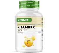 vit4ever Vitamina C Tamponada - 365 Cápsulas - Alta Dosificación con 1000 mg de Vitamina C - Fermentada de Plantas (pH Neutro, Sin Ácido, Suave para el Estómago) - Vegano