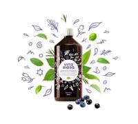 Vita Biosa Bayas 1 L en calidad orgánica, variante agridulce con concentrado de aronia, zumo de grosella y zumo de arándano, en la popular botella de 1000 ml