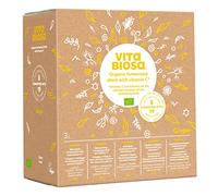 Vita Biosa Bebida fermentada orgánica de jengibre + vitamina C de 3 litros - sabor refrescante gracias al jengibre natural - Fermento herbal - Vegano, sin azúcar, sin lactosa, calidad orgánica