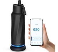 Vita Botella de agua inteligente con recordatorio, botellas aisladas al vacío sin BPA con popote, seguimiento de admisión Bluetooth, ideal para regalo