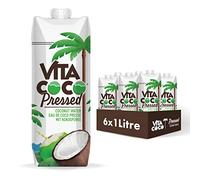 Vita Coco Agua de Coco Extra Pack de 6 x 1L, Con Electrolitos, Vitamina C, Potasio y Sin Gluten - Sabor Coco 6x1000ml