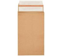 VITA Packaging 300 x 200 x 50 mm 130 gsm Bolsa de envío Kraft Despegar y sellar (KBB140) Marrón natural - Paquete de 100